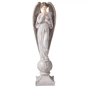 Šedý anděl – 15x13x53 cm