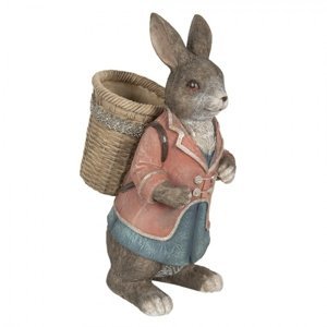 Dekorace králík s nůší – 26x19x40 cm