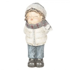 Dekorativní soška dítěte s pusinkou – 10x9x20 cm