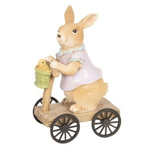 Dekorace králík na koloběžce – 8x5x13 cm