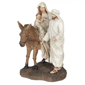 Marie, Josef s Ježíškem a oslíkem – 16x12x20 cm