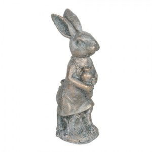 Dekorace vintage králík s patinou – 6x4x13 cm