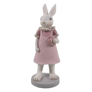 Dekorace králičí dívka se srdíčkem – 9x8x20 cm