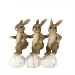 Dekorace králíků s vajíčky – 14x5x13 cm