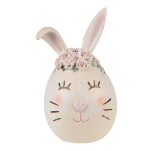 Dekorace vejce s designem hlavy králíka – 7x7x13 cm