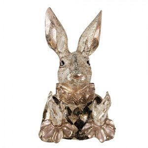 Dekorace busta zajíc se zlatou patinou – 14x13x24 cm