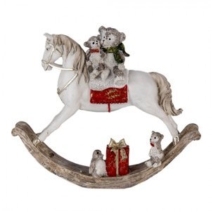 Dekorativní soška houpacího koně – 21x5x17 cm