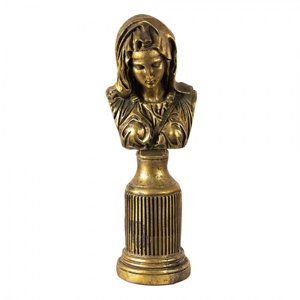 Dekorativní Buste Statue Lady Gold 16*13*45 cm – 16x13x45 cm