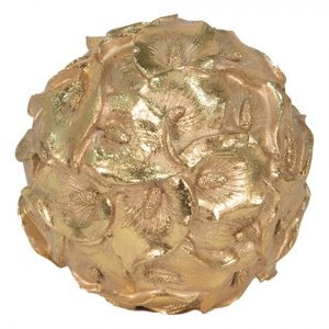 Zlatá antik dekoracní kvetinová koule Masson – 10 cm