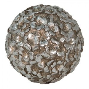 Stríbrná antik dekoracní kvetinová koule Masson – 10 cm