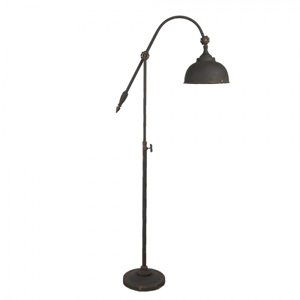 Hnědá kovová retro stojací lampa Indus – 37x27x169 cm