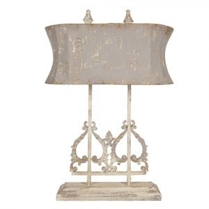 Kovová vintage stolní lampa s patinou Florence – 50x25x74 cm