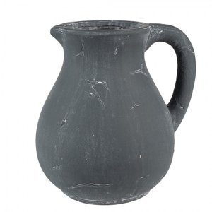Tmavě šedý dekorativní džbán Eefje L – 22x18x23 cm