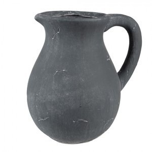 Tmavě šedý dekorativní džbán Eefje M – 17x15x11 cm