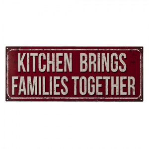 Nástěnná kovová cedule Kitchen Together – 50x1x20 cm