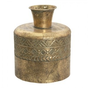 Zlatá antik dekorační váza Pater – 21x25 cm