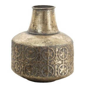 Zlatá antik dekorační váza Marjolaina – 19x22 cm