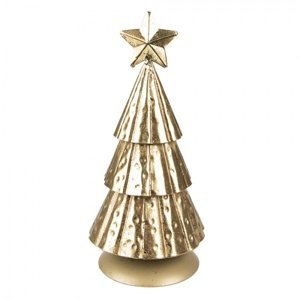 Zlatý antik kovový vánoční stromek – 8x20 cm