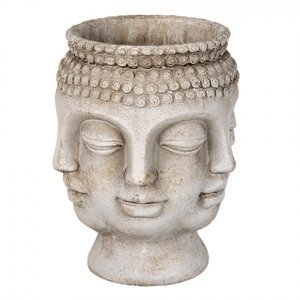 Cementový obal na květináč Budha – 15x14x18 cm