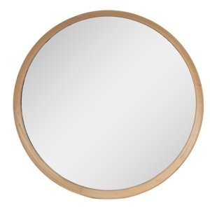 Hnědé kulaté nástěnné zrcadlo Gerard – 80x8 cm