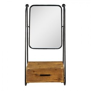 Nástěnné zrcadlo se šuplíčkem – 46x27x90 cm