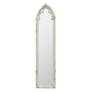 Béžovo-šedé antik nástěnné zrcadlo Lorraina – 28x4x120 cm