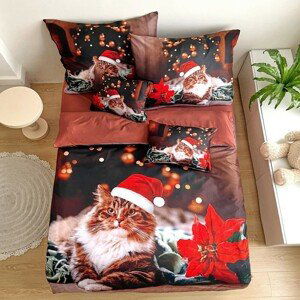 Povlečení Homa FEDA CAT 7 dílná sada 140x200 cm Povlečení Homa LENA CHRISTMAS TIME 7 dílná sada 140x200 cm - 140x200 cm - 7 SET 2x polštář 2x malý polštář 2x přikrívka 1x prostěradlo - knoflíky