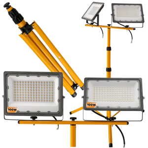 LED reflektor 2x100W + 140cm stativ - neutrální bílá