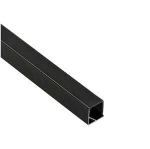 Rohový profil BRG-20 pro LED pásky, černý, 1m + čtvercové černé stínidlo