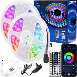 LED pásek 20m RGB Bluetooth + dálkové ovládání