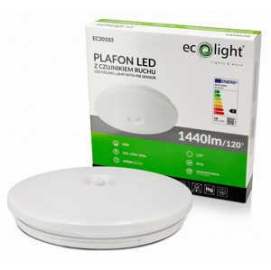 LED stropní svítidlo - PIR - 18W - IP44 - neutrální bílá