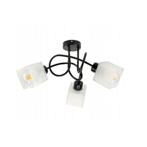 LED závěsná lampa LOFT - 3xE27 - CUBE WHITE
