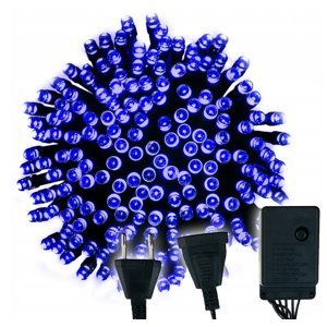 LED vánoční řetěz - 60LED - 5M - IP20 - 8 funkcí - modré