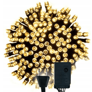 LED vánoční řetěz - 60LED - 5M - IP20 - 8 funkcí - teplá bílá