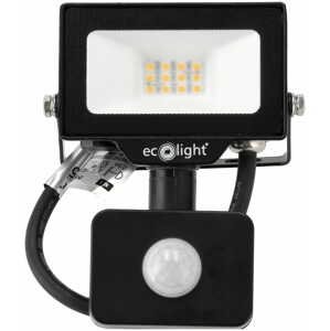 LED reflektor 10W 2v1 - studená bílá + čidlo pohybu