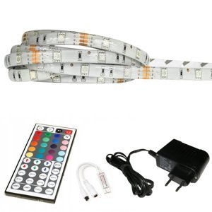 LED pásek - RGB 5050 - 2,5m - 30LED/m - 7,2W/m - IP65 - komplet - ovládání 44 tlačítek
