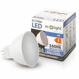 LED žárovka MR16 12V 2W studená bílá