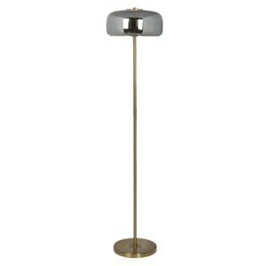 Zlatá stojací lampa se šedým skleněným stínidlem Gatien – Ø 38*152 cm LED Clayre & Eef