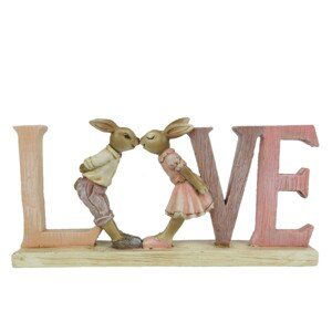 Velikonoční dekorace králíků Love - 19*3*9 cm Clayre & Eef