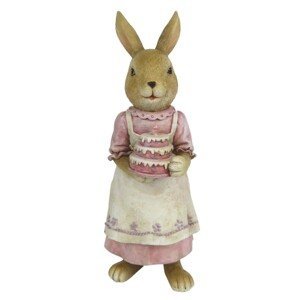 Dekorace králičí slečny s dortem - 8*7*19 cm Clayre & Eef