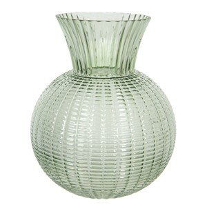 Zelená skleněná váza s vysokým hrdlem Valmina – Ø 20*25 cm Clayre & Eef