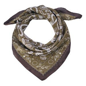 Hnědý šátek s ornamenty - 70*70 cm Clayre & Eef
