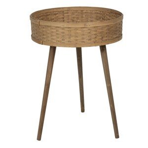 Odkládací stolek s bambusovou výplní - 46*62 cm Clayre & Eef