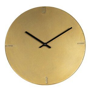 Minimalistické zlaté nástěnné hodiny Rhea – Ø 30*3 cm / 1*AA Clayre & Eef