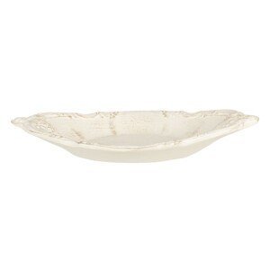Bílá dekorativní mísa Anett s patinou- 23*3*14 cm Clayre & Eef
