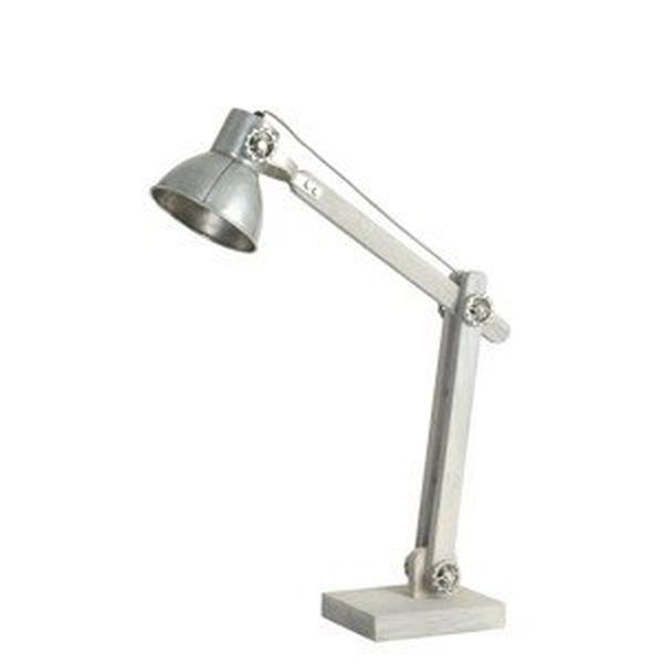 Dřevěná stolní lampa Edward stříbrná antik - 58*18*55 cm Light & Living