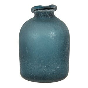 Modrá váza Single s patinou - 7*10 cm Clayre & Eef