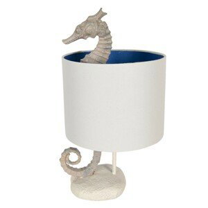 Krémová stolní lampa s mořským koníkem Hippocampe – Ø 23*44 cm E27 /max 1*60W Clayre & Eef