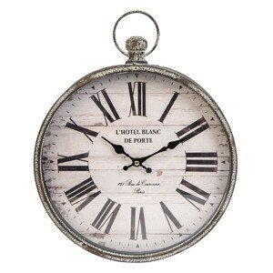 Kovové hodiny LHotel Blanc De Porte - 30*6*39 cm Clayre & Eef