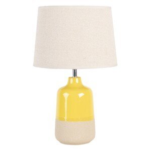 Krémovo žlutá stolní lampa - Ø 28*44 cm / E27 Clayre & Eef